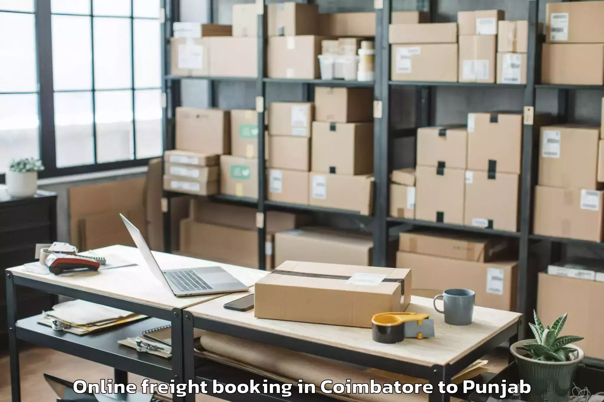 Quality Coimbatore to Begowal Online Freight Booking